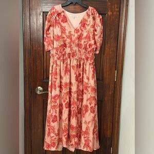 Julia Jordan Printed Puff Sleeves Dress Size:14 $129